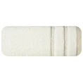 Ręcznik z welurową bordiurą przetykaną błyszczącą nicią - 30 x 50 cm - kremowy 3