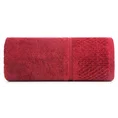 Ręcznik z welurową bordiurą o ryżowej fakturze - 30 x 50 cm - czerwony 3
