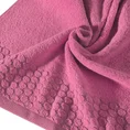 Ręcznik z bordiurą w groszki - 70 x 140 cm - różowy 5