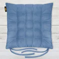 ADORE dwustronna welurowa poduszka siedziskowa na krzesło z szesnastoma pikowaniami, gramatura 195 g/m2 - 40 x 40 x 6 cm - niebieski 1