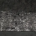 Zasłona z welwetu zdobiona pasem tkaniny z moherową nicią oraz połyskliwych czarnych cekinów - 140 x 250 cm - czarny 8
