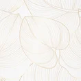 LIMITED COLLECTION Pościel BLANCA 1 z makosatyny bawełnianej z motywem liści lilii wodnej MAGIA BIELI - 160 x 200 cm - biały 2