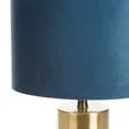 Lampa stołowa AMARA z welwetowym abażurem - 27 x 27 x 43 cm - granatowy 2