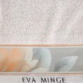 EVA MINGE Ręcznik MINGE 6 z bordiurą zdobioną fantazyjnym nadrukiem roślinnym - 70 x 140 cm - beżowy 2