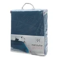 DESIGN 91 Narzuta z motywem liści wytłaczanym techniką hot press - 170 x 210 cm - granatowy 4