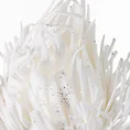 Kwiat sztuczny dekoracyjny z pianki foamiran obsypany brokatem - dł. 55 cm dł. kwiat 20 cm śr. 10 cm - biały 2