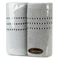 Zestaw prezentowy - komplet 2 szt ręczników na każdą okazję - 20 x 25 x 10 cm - srebrny 1