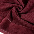 EWA MINGE Ręcznik DAGA w kolorze bordowym, z welurową bordiurą i błyszczącą nicią - 70 x 140 cm - bordowy 5