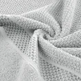 Ręcznik DANNY bawełniany o ryżowej strukturze podkreślony żakardową bordiurą o wypukłym wzorze - 50 x 90 cm - srebrny 5