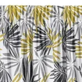 DESIGN 91 Zasłona ELINA z nadrukiem żółto-szarych liści na białym tle z lekkiej mikrofibry - 140 x 270 cm - biały 6