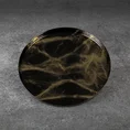 Patera ADA ze szkła artystycznego ze złotym marmurowym wzorem - ∅ 28 x 2 cm - czarny 1