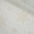 Bieżnik świąteczny FLASH z żakardowej tkaniny z motywem śnieżynek przetykany złotą nicią - 40 x 140 cm - złoty 5