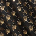 Zasłona zaciemniająca ze złotym nadrukiem z liśćmi miłorzębu - 135 x 250 cm - czarny 8