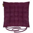 ADORE dwustronna welurowa poduszka siedziskowa na krzesło z szesnastoma pikowaniami, gramatura 195 g/m2 - 40 x 40 x 6 cm - fioletowy 2