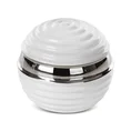 Kula ceramiczna ZELDA o prążkowanej fakturze - ∅ 10 x 10 cm - biały 2
