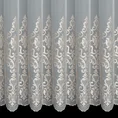 Tkanina firanowa delikatna mikrosiateczka zdobiona ornamentowym haftem - 280 cm - biały 3