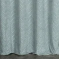 Zasłona ISLA z matowego welwetu z żakardowym geometrycznym wzorem - 140 x 250 cm - stalowy 3