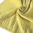 Ręcznik z bordiurą w groszki - 70 x 140 cm - żółty 5