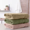Ręcznik VILIA z puszystej i wyjątkowo grubej przędzy bawełnianej  podkreślony ryżową bordiurą - 70 x 140 cm - jasnopopielaty 4