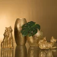 Wazon ceramiczny z wytłaczanym wzorem złoty - 12 x 10 x 17 cm - złoty 5