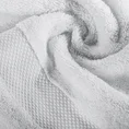 Ręcznik LORITA 50X90 cm bawełniany z żakardową bordiurą w stylu eko - 50 x 90 cm - srebrny 5