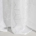 Dekoracja okienna SALOME zdobiona metalicznym nadrukiem z geometrycznym wzorem - 140 x 250 cm - biały 3