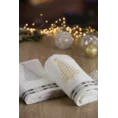 Ręcznik świąteczny EVE 02 bawełniany z haftem z choinką i kryształkami - 70 x 140 cm - biały 4