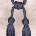 Dekoracyjny sznur do upięć z dwoma chwostami - 50 cm - ciemnoniebieski 3