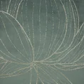 Bieżnik welwetowy BLINK 12 z welwetu z dużym wzorem kwiatu lotosu - 35 x 220 cm - ciemnomiętowy 5
