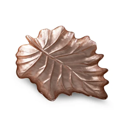 TERRA COLLECTION Misa AVINION ze szkła dekoracyjnego w kształcie liścia TERRA COLLECTION Misa AVINION ze szkła dekoracyjnego w kształcie liścia - 35 x 29 x 5 cm