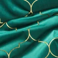 Zasłona welwetowa ze złotym nadrukiem wzór marokańskiej koniczyny - 140 x 250 cm - zielony 6