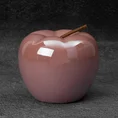 Jabłko - figurka ceramiczna SIMONA z perłowym połyskiem - 11 x 11 x 13 cm - różowy 1