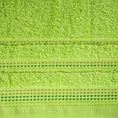Ręcznik POLA z żakardową bordiurą zdobioną stebnowaniem - 50 x 90 cm - jasnozielony 2