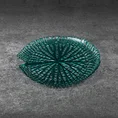 Patera MELA ze szkła artystycznego w kształcie liścia lilii wodnej - ∅ 24 x 3 cm - turkusowy 1