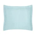 NOVA COLOUR Poszewka na poduszkę bawełniana z satynowym połyskiem i ozdobną kantą - 50 x 70 cm - błękitny 1