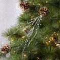 Gałązka dekoracyjna świąteczna z koralikami - 85 cm - srebrny 1
