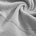Ręcznik STELLA z bawełny z żakardową bordiurą z drobnymi punkcikami - 50 x 90 cm - srebrny 5