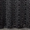 Zasłona z miękkiego welwetu ze srebrnym geometrycznym nadrukiem w stylu art deco - 135 x 250 cm - czarny 3