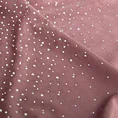 Zasłona z lśniącego welwetu z aplikacją z drobnych błyszczących dżetów - 140 x 270 cm - różowy 6