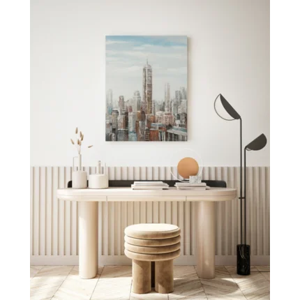 Obraz CITY ręcznie malowany na płótnie pejzaż miejski Obraz CITY ręcznie malowany na płótnie pejzaż miejski - 60 x 80 cm