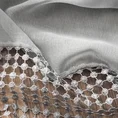 Firana GRACE z pasem ażurowego haftu oraz lekkiej etaminy - 135 x 250 cm - szary 6