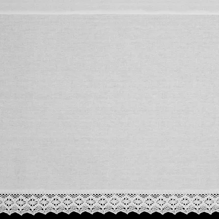 Zazdrostka z matowej tkaniny z koronką Zazdrostka z matowej tkaniny z koronką - 150 x 60 cm