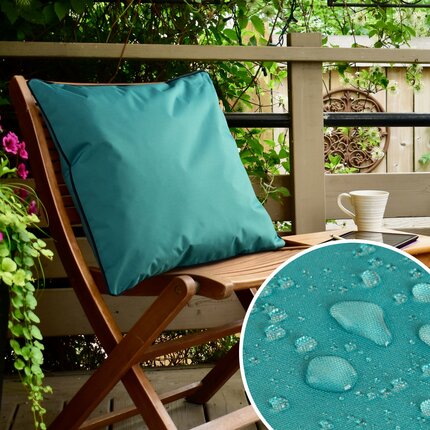 Poszewka GARDEN na taras oraz balkon z tkaniny wodoodpornej 45 x 45 cm turkusowy | Eurofirany
