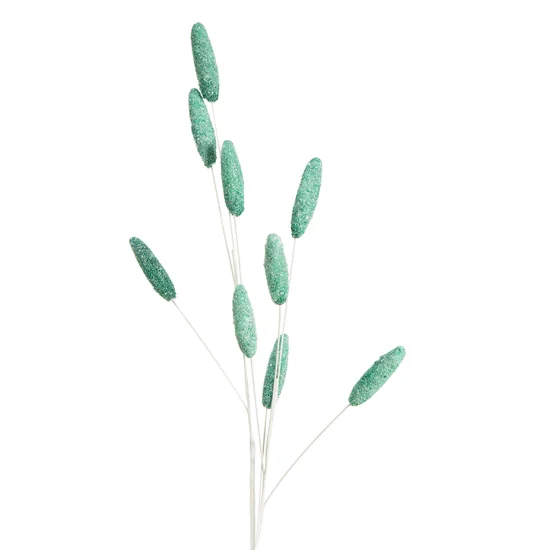 GAŁĄZKA OZDOBNA, kwiat sztuczny dekoracyjny - 88 cm - turkusowy