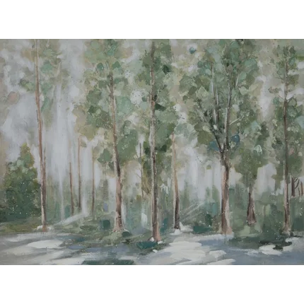 Obraz FOREST 1 ręcznie malowany na płótnie letni pejzaż lasu Obraz FOREST 1 ręcznie malowany na płótnie letni pejzaż lasu - 120 x 90 cm