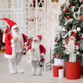 Mikołaj - figurka świąteczna  z workiem prezentów i lampionem - 33 x 20 x 60 cm - biały 3