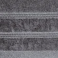 Ręcznik z welurową bordiurą przetykaną błyszczącą nicią - 70 x 140 cm - grafitowy 2