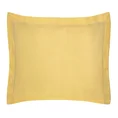 NOVA COLOUR Poszewka na poduszkę bawełniana z satynowym połyskiem i ozdobną kantą - 70 x 80 cm - musztardowy 1
