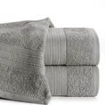 Ręcznik KAYA klasyczny z żakardową bordiurą - 70 x 140 cm - srebrny 1