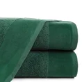 EVA MINGE Ręcznik JULITA gładki z miękką szenilową bordiurą - 70 x 140 cm - butelkowy zielony 1